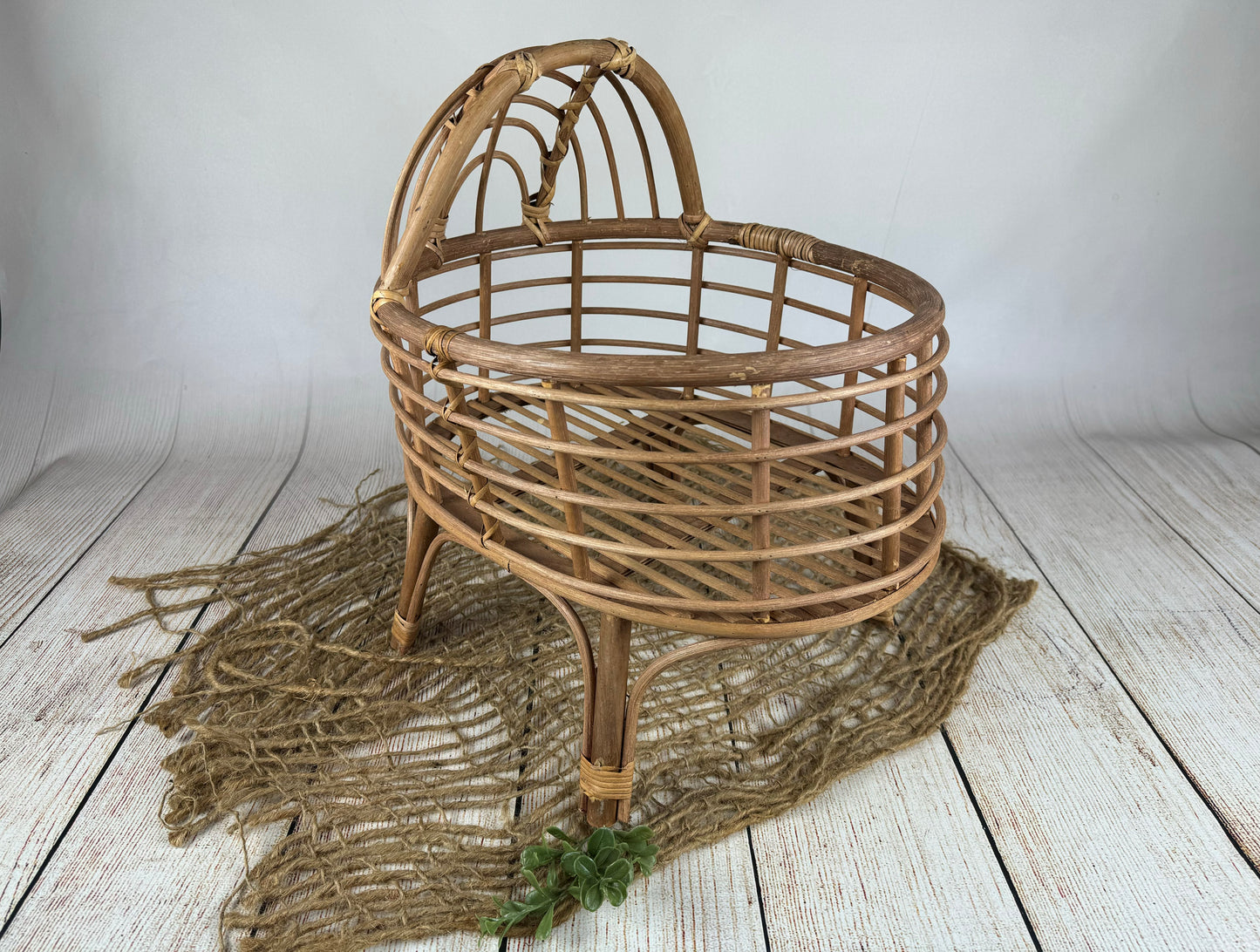 LullabyLuxe Rattan Bassinet (AS IS ITEM #1)