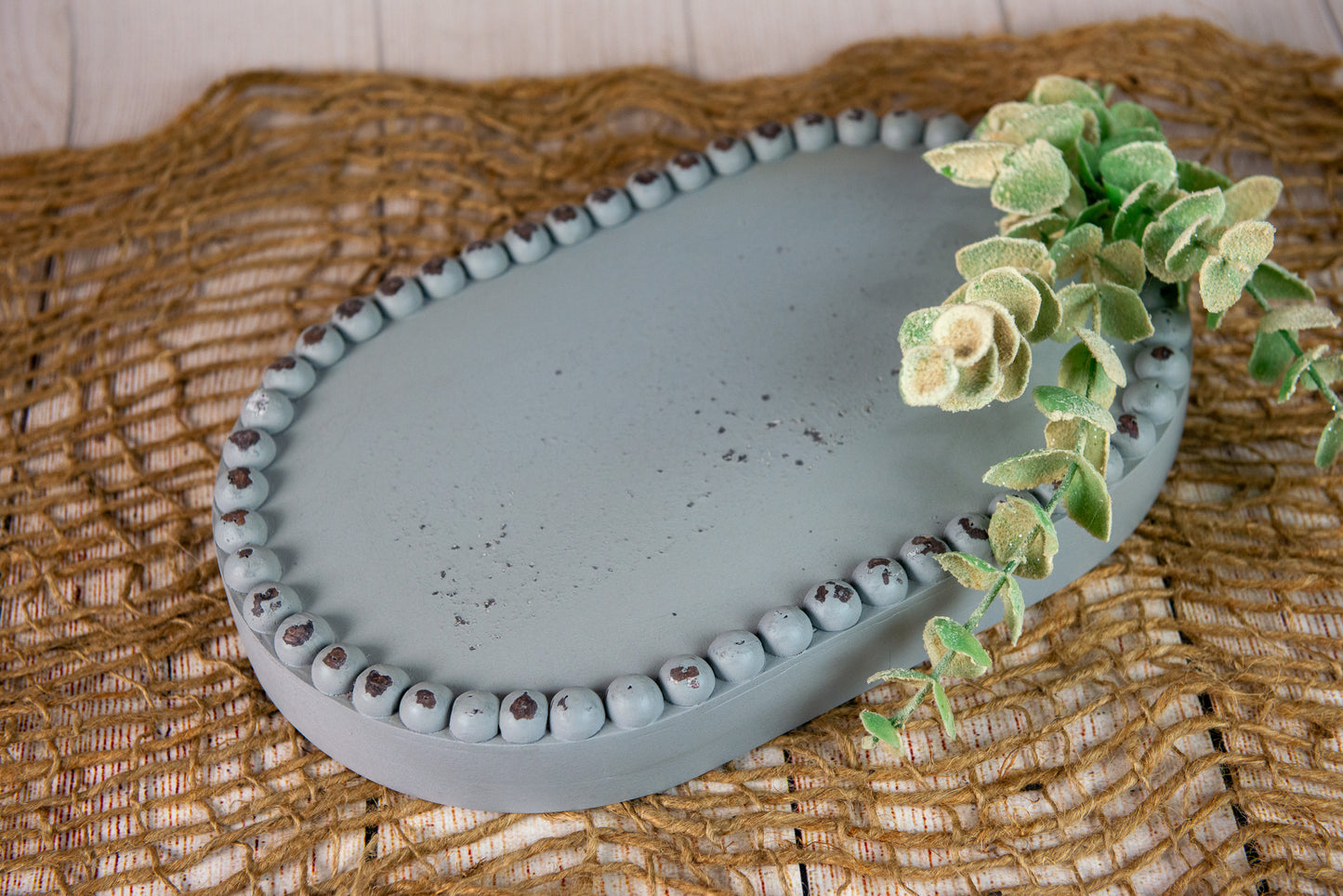 Rustic Oval Plate - Gray