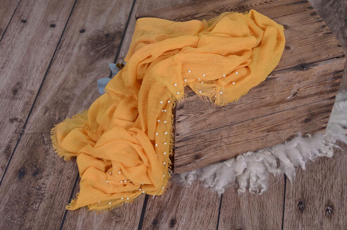 Pearl Embrace Wrap - Mustard