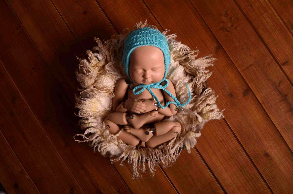 Crochet Bonnet - Ocean-Newborn Photography Props