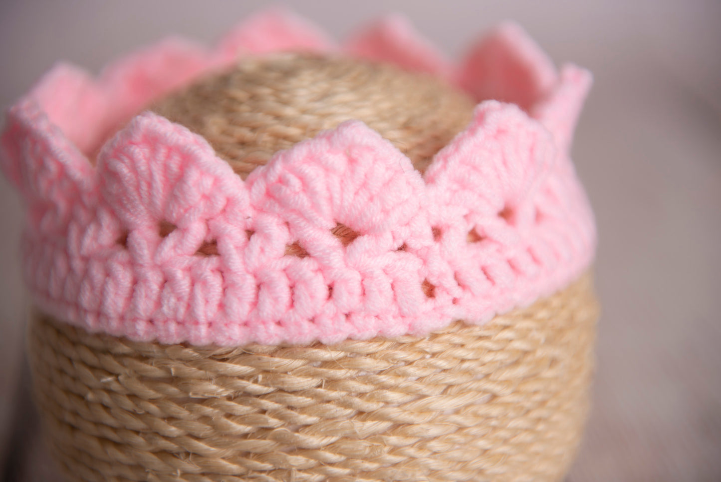 Crochet Crown - Light Pink