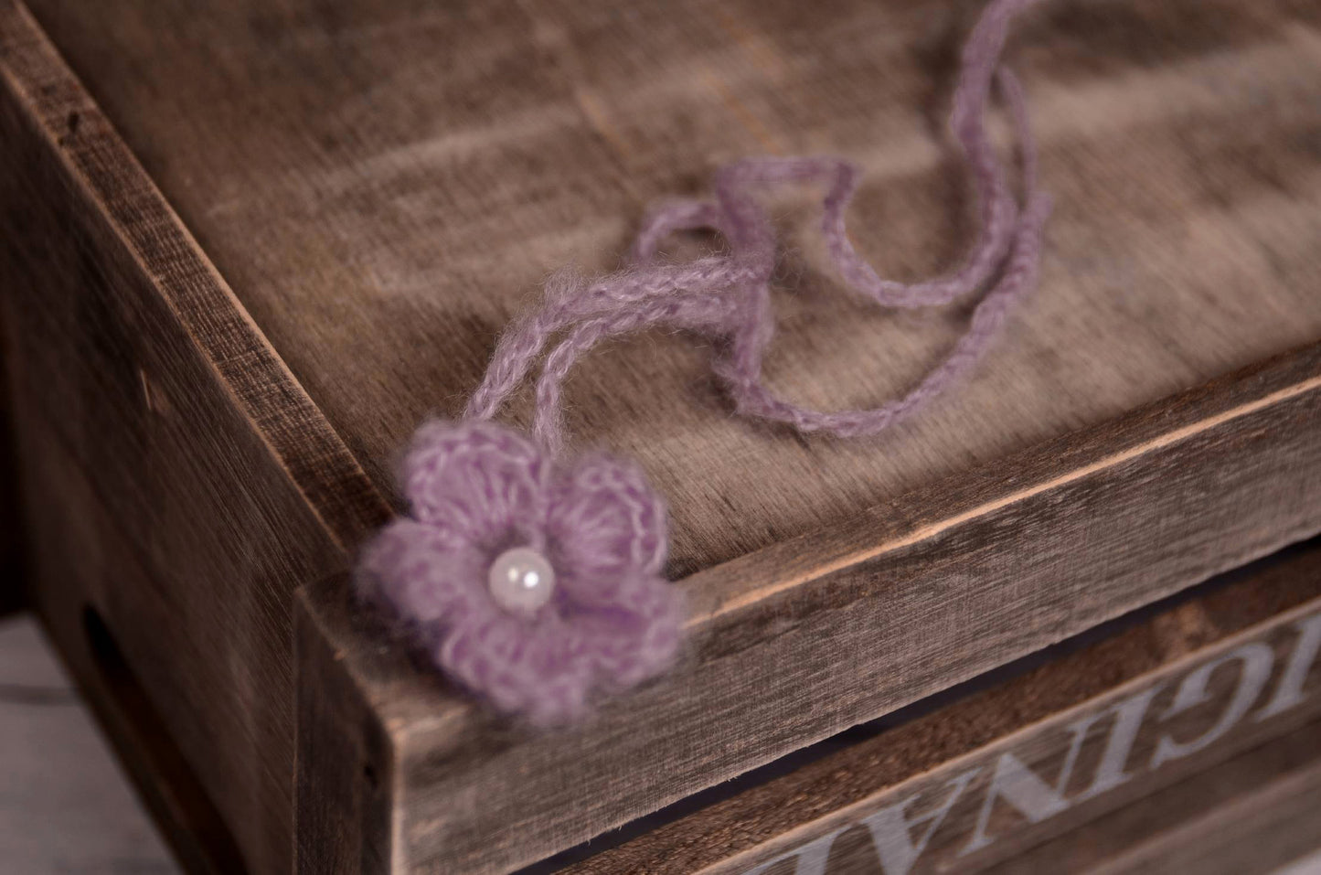 Mohair Flower Headband - Lavender-Newborn Photography Props