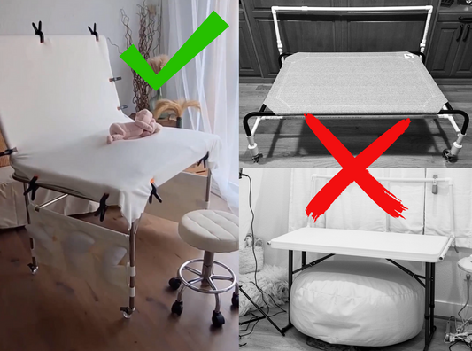 newborn posing table comparison DIY vs professional