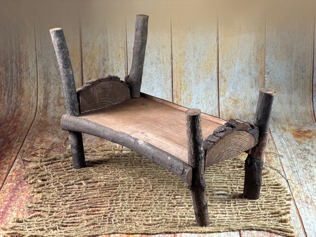 Rustic Bed - Log Headboard (AS IS ITEM)