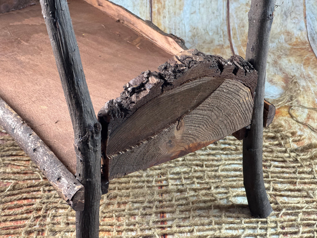 Rustic Bed - Log Headboard (AS IS ITEM)