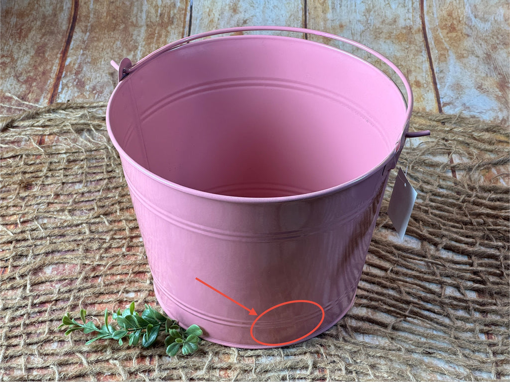 Vintage Bucket - Pink (AS IS ITEM #3)