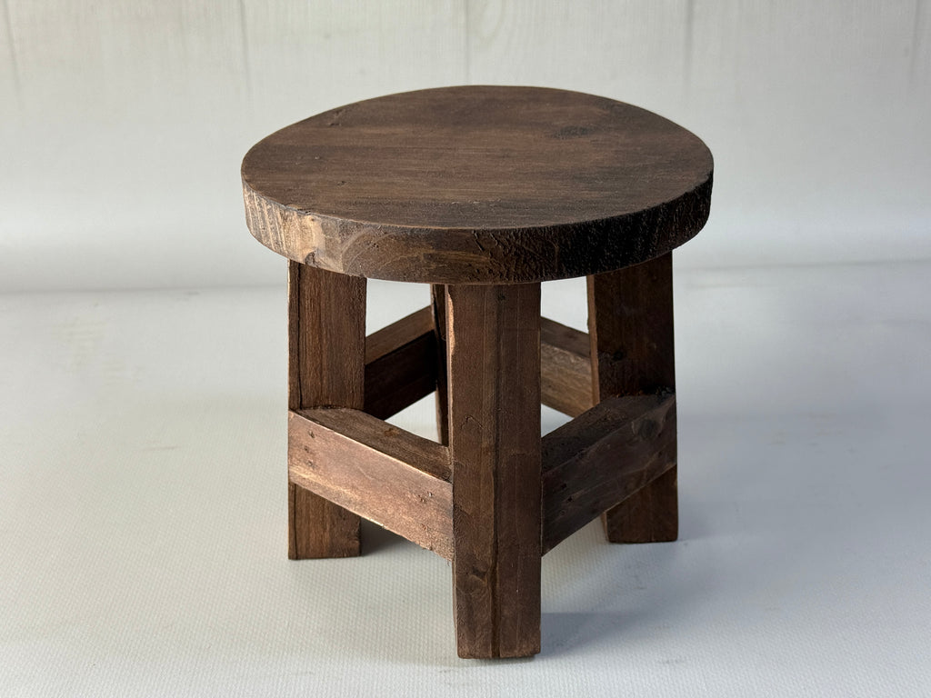 Rustic Round End Table - Brown (AS IS ITEM 1)