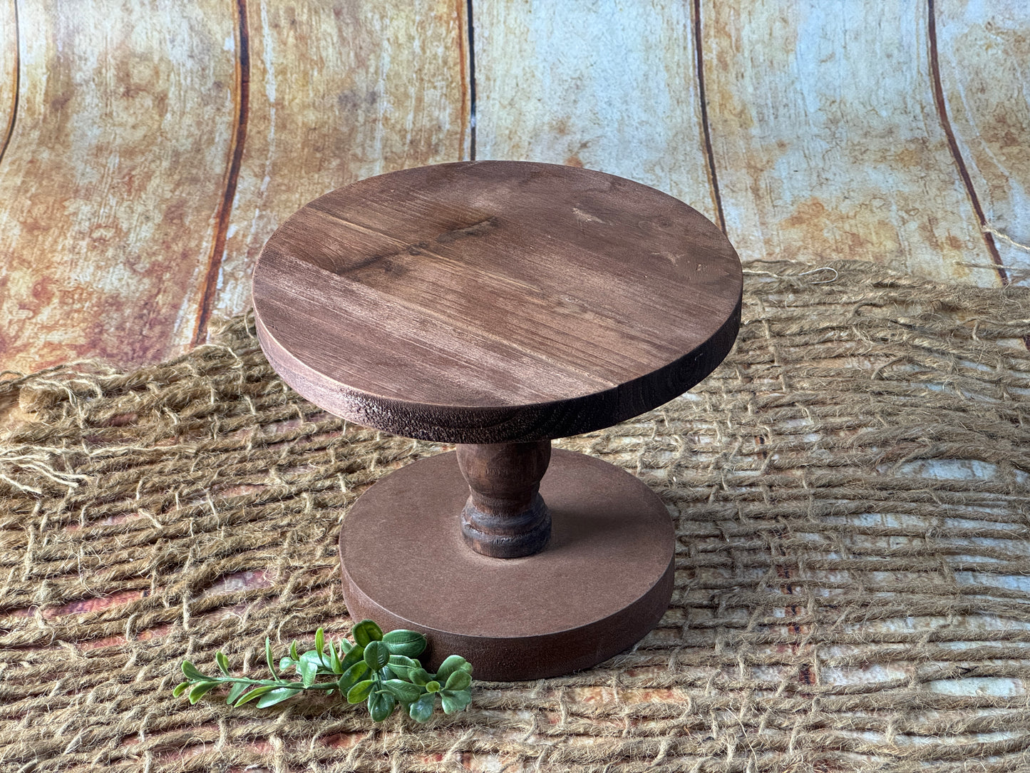 Rustic Cake Stand - 7in Tall - Brown (AS IS ITEM #2)