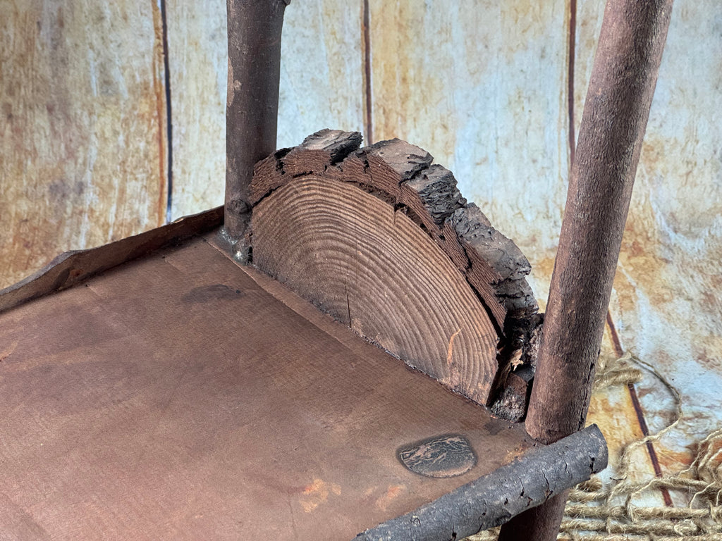 Rustic Bed - Log Headboard (AS IS ITEM)