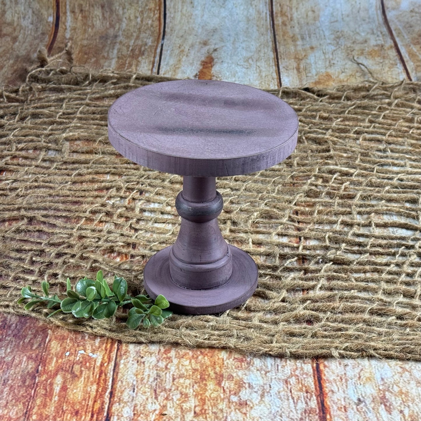 Rustic Cake Stand/Nightstand - 6.5in Tall - Brown (AS IS ITEM #01)