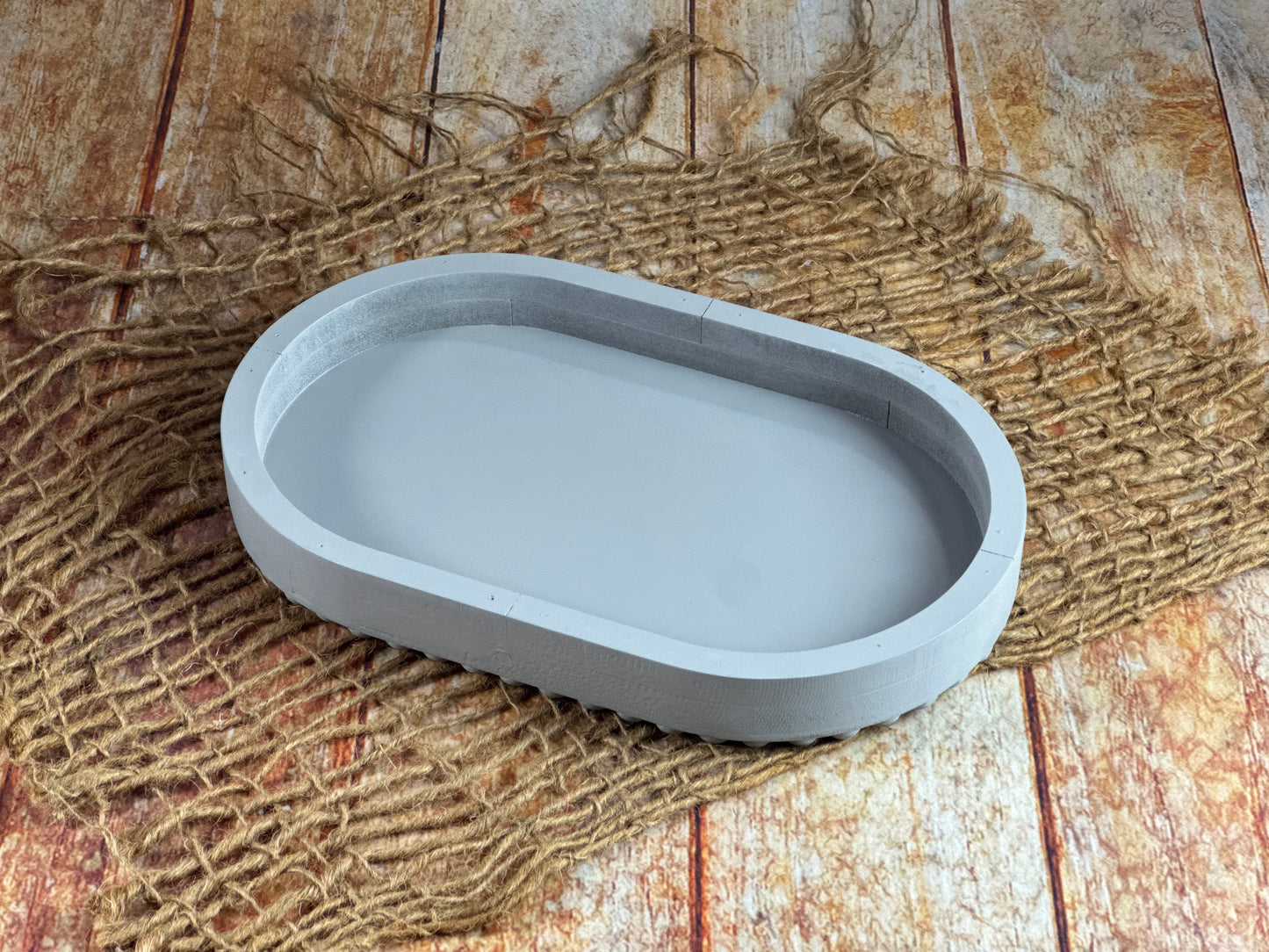 Rustic Oval Plate - Gray (AS IS ITEM 1)