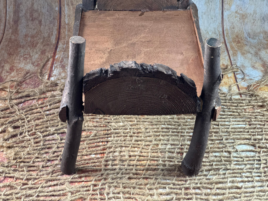 Rustic Bed - Log Headboard (AS IS ITEM)