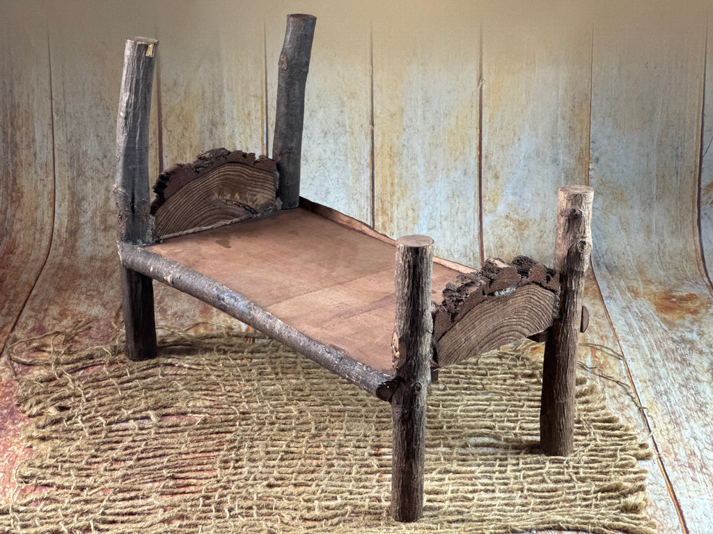 Rustic Bed - Log Headboard (AS IS ITEM)