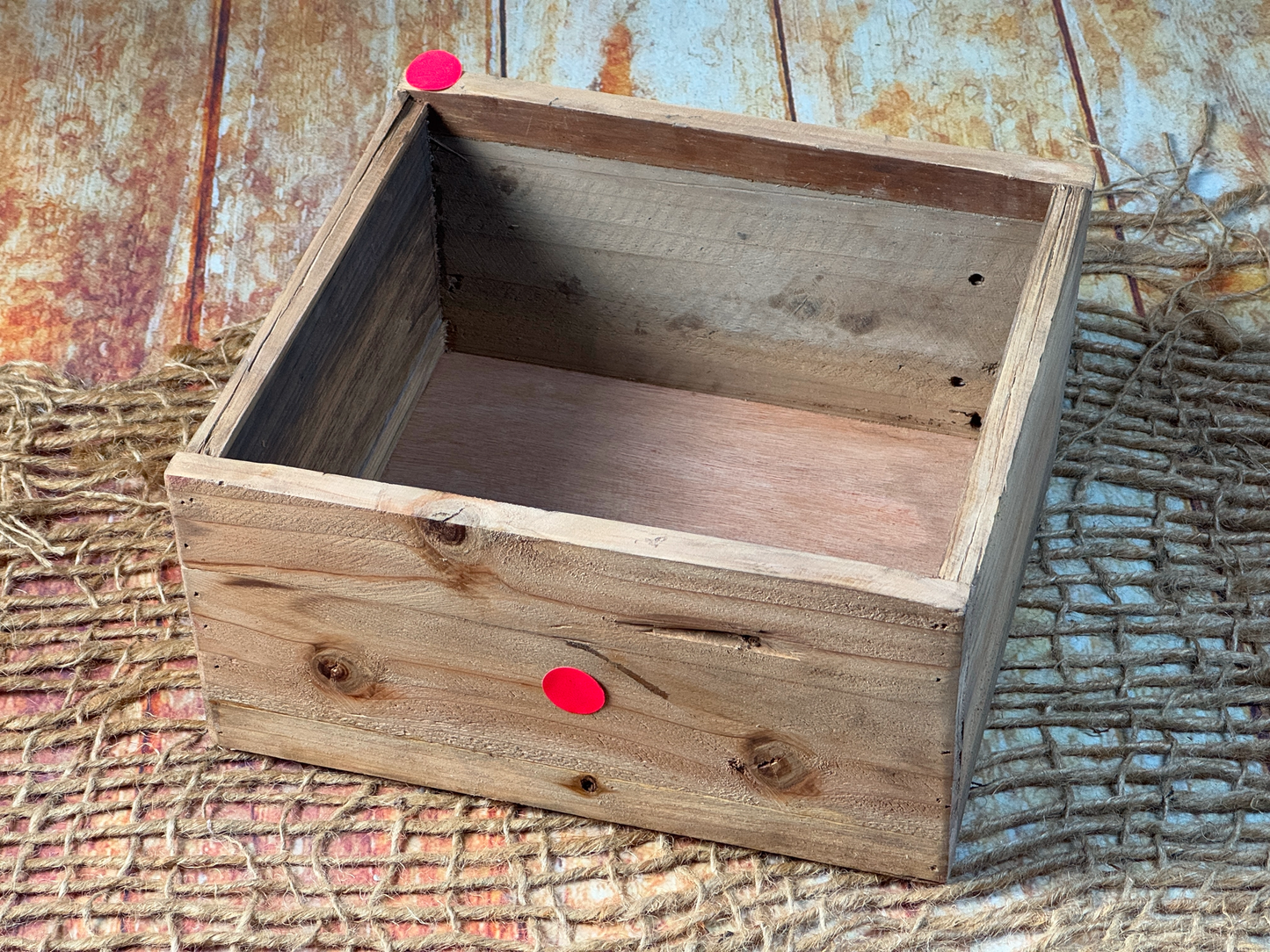 Distressed Rustic Box - Square (AS IS ITEM #01)