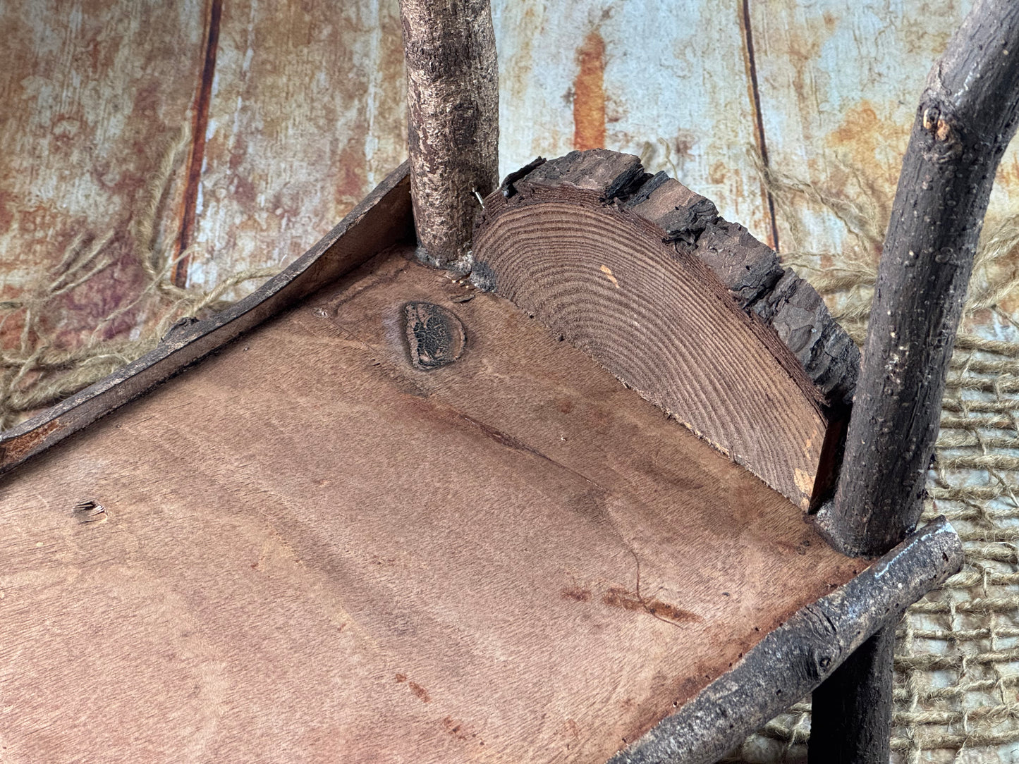 Rustic Bed - Log Headboard (AS IS ITEM)