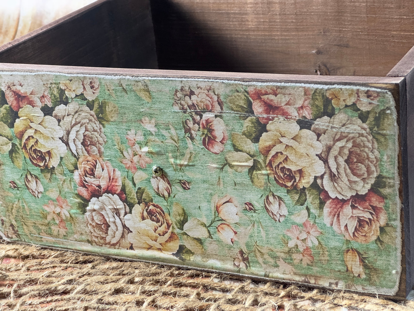 Rustic Drawer - Floral Print Model 1 (AS IS ITEM #01)