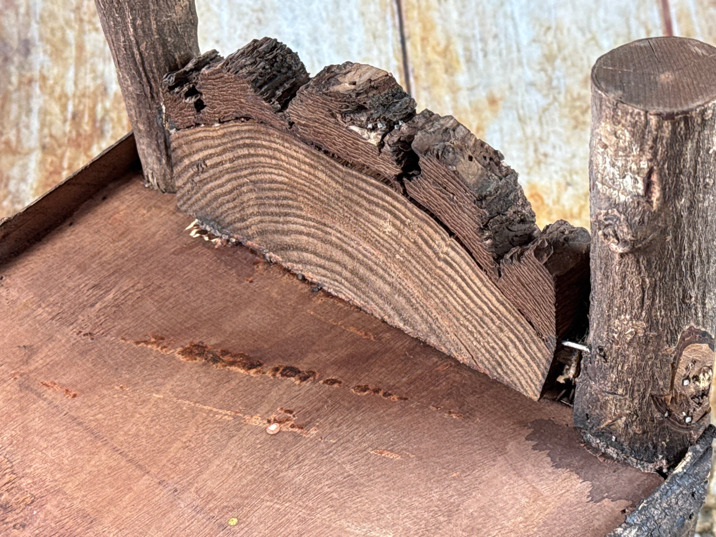 Rustic Bed - Log Headboard (AS IS ITEM)