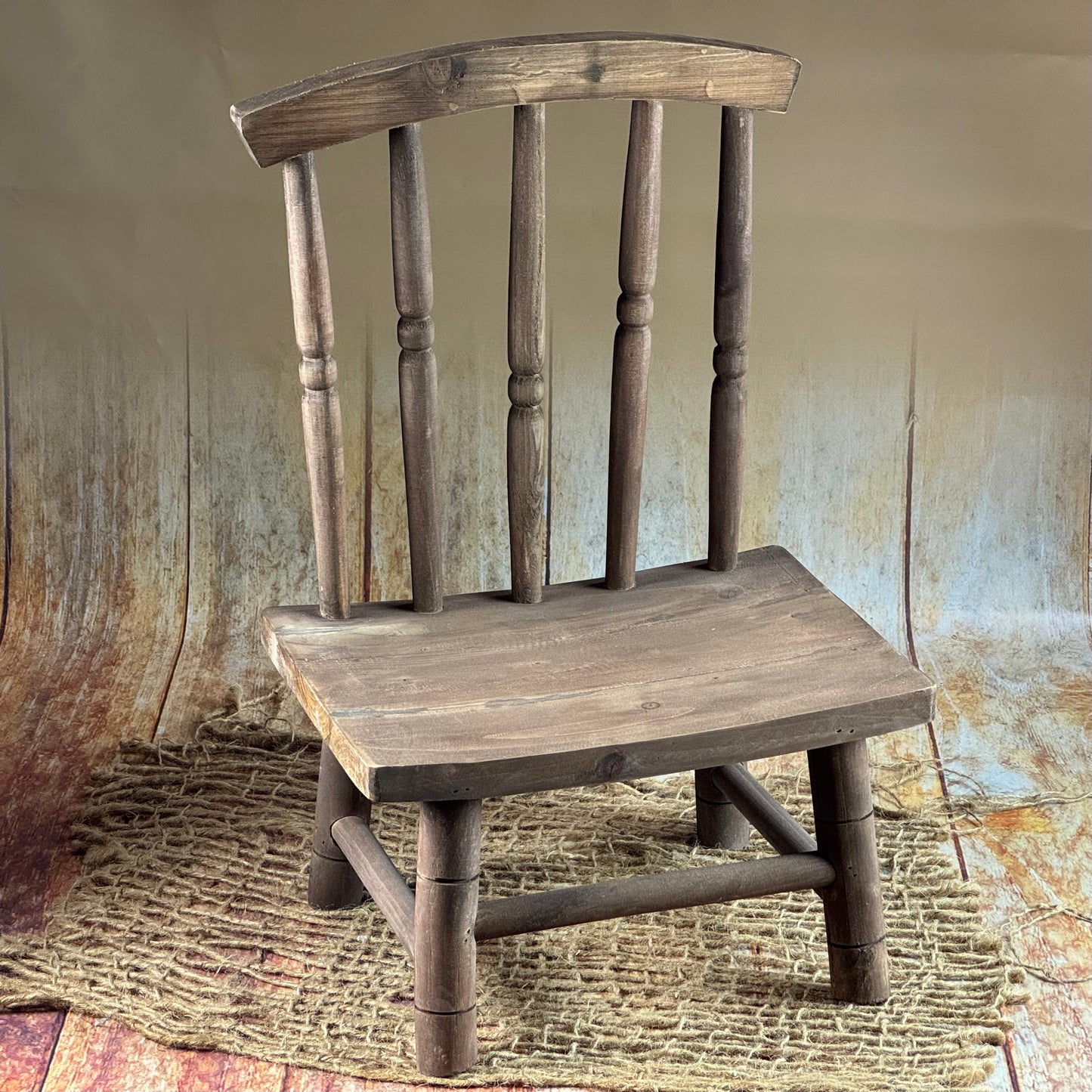 Wooden Windsor Chair - Brown (AS IS ITEM -1)