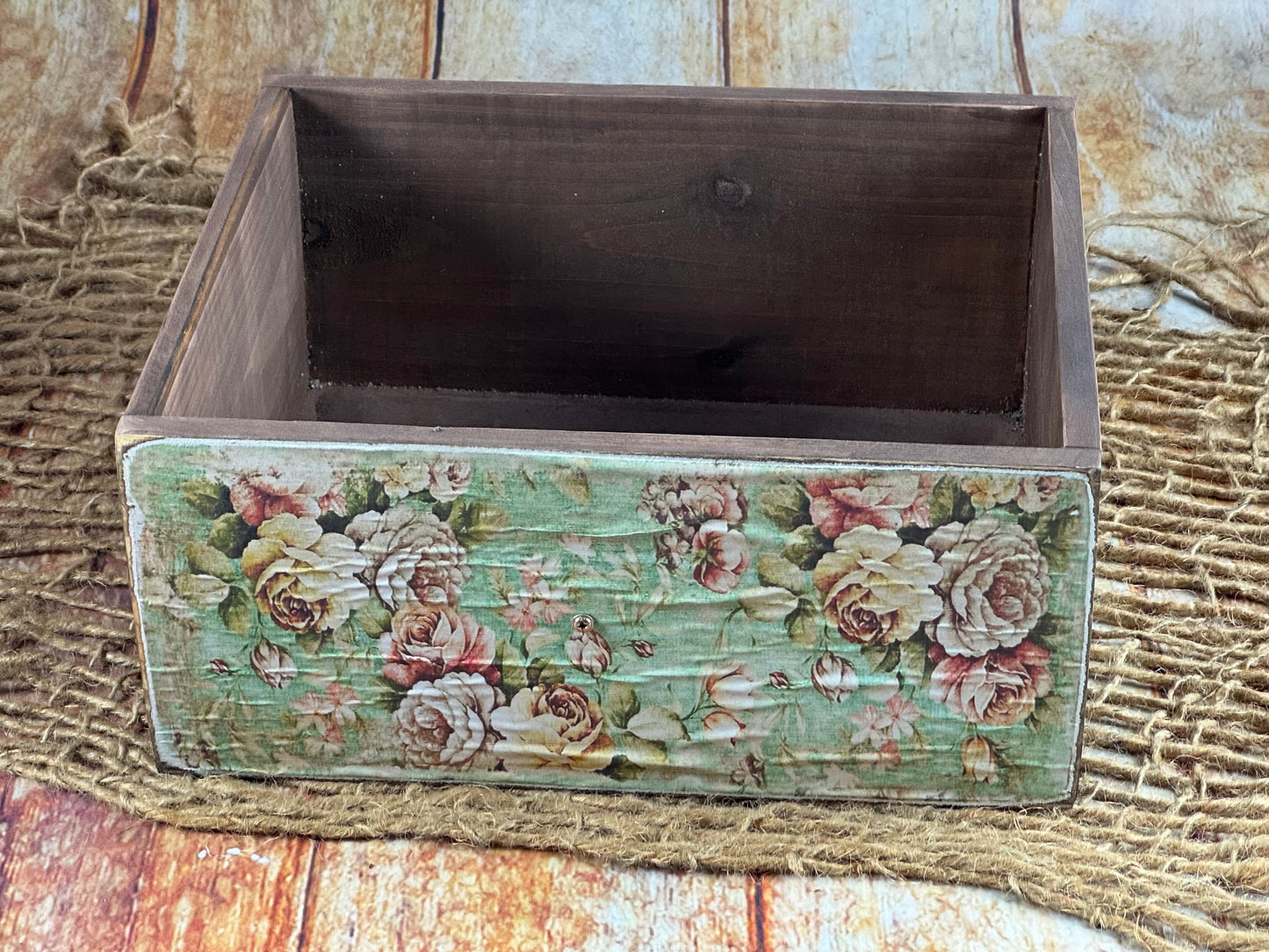 Rustic Drawer - Floral Print Model 1 (AS IS ITEM #01)