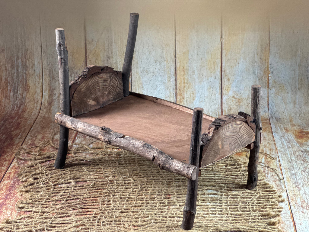 Rustic Bed - Log Headboard (AS IS ITEM)