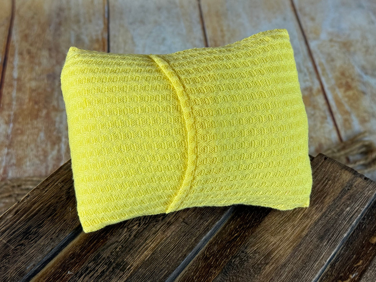 Mini Pillow with Cover - Perforated - Yellow