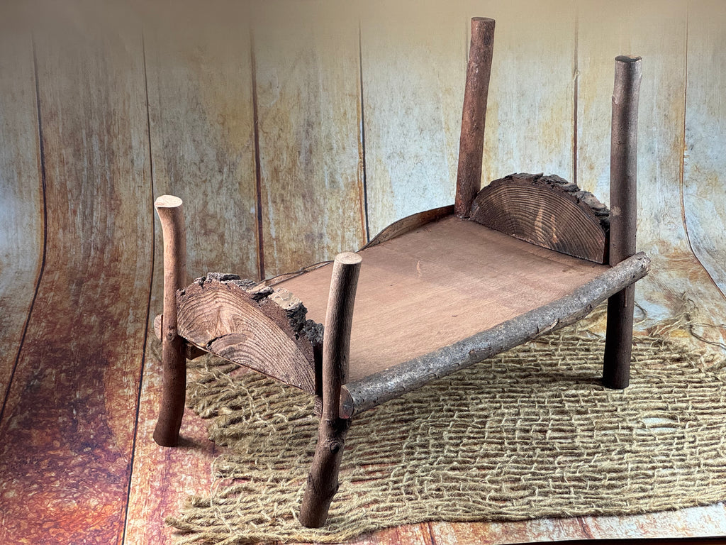 Rustic Bed - Log Headboard (AS IS ITEM)