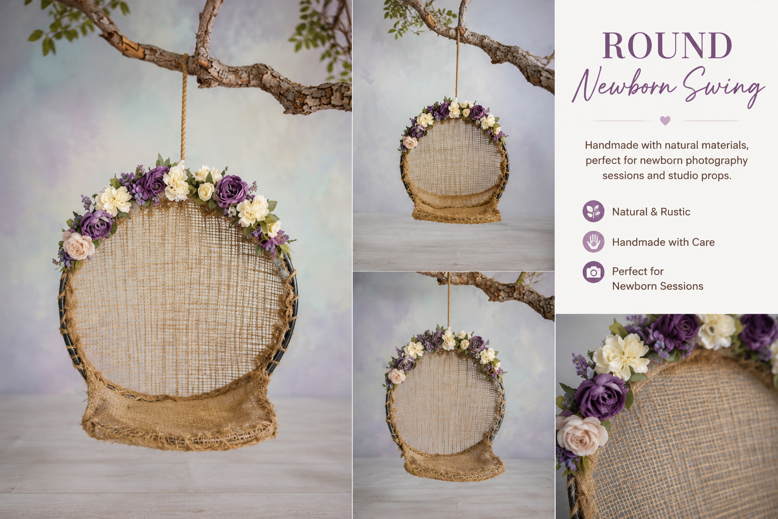 Round Rustic Swing