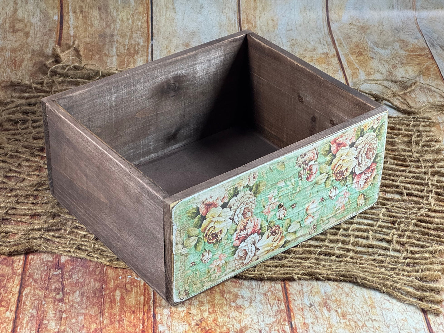 Rustic Drawer - Floral Print Model 1 (AS IS ITEM #01)