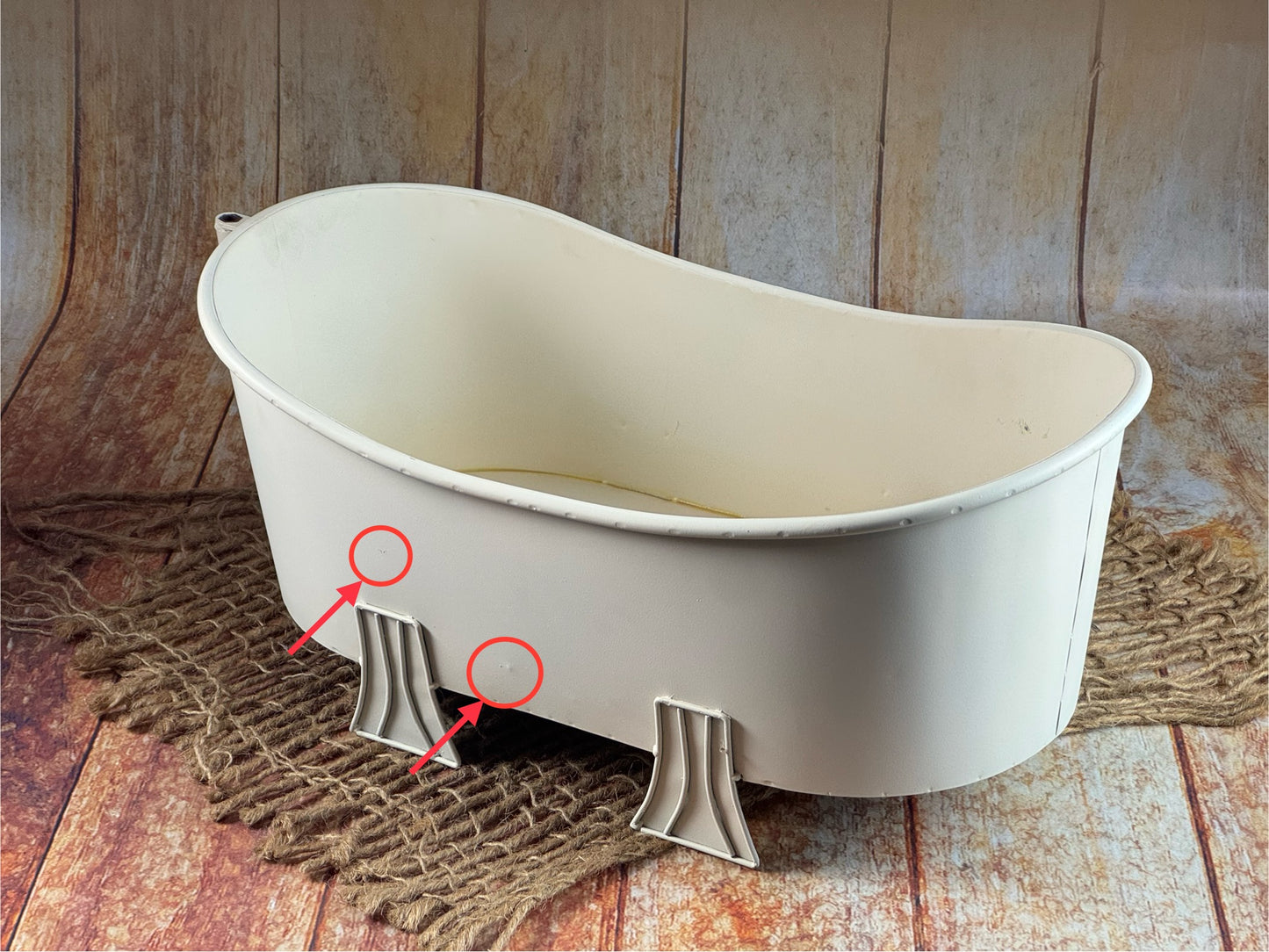 Footed Vintage Bathtub - Beige - Model 2 (AS IS ITEM #2)