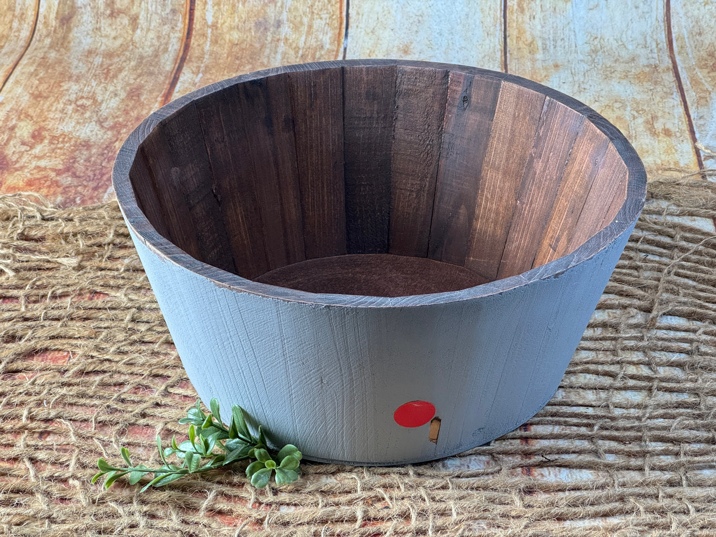 Rustic Bucket - 14in - Light Gray (As-Is Item 3)