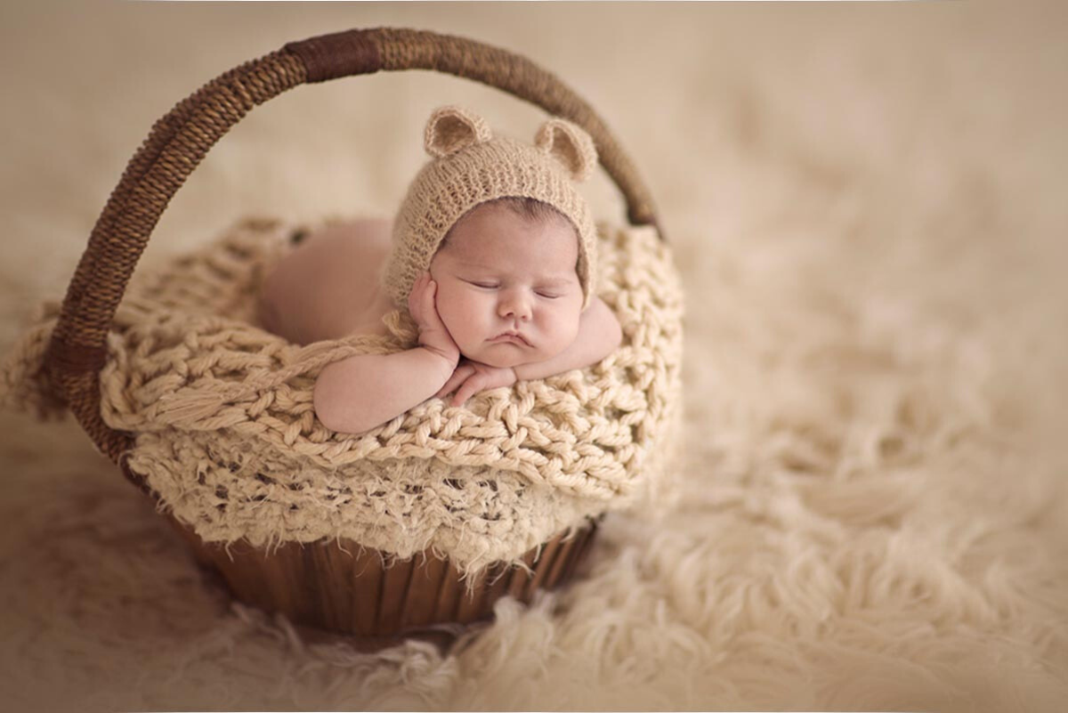 Mohair Bear Bonnet - Beige