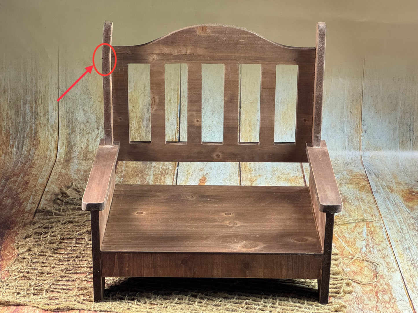 Wooden Harlow Bench -  (AS IS ITEM # 1)