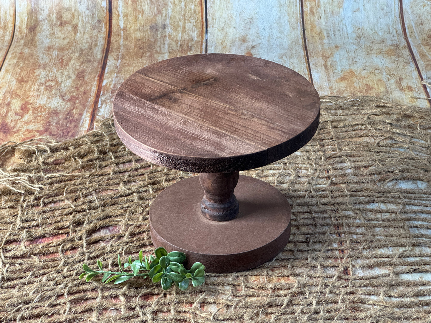 Rustic Cake Stand - 7in Tall - Brown (AS IS ITEM #2)