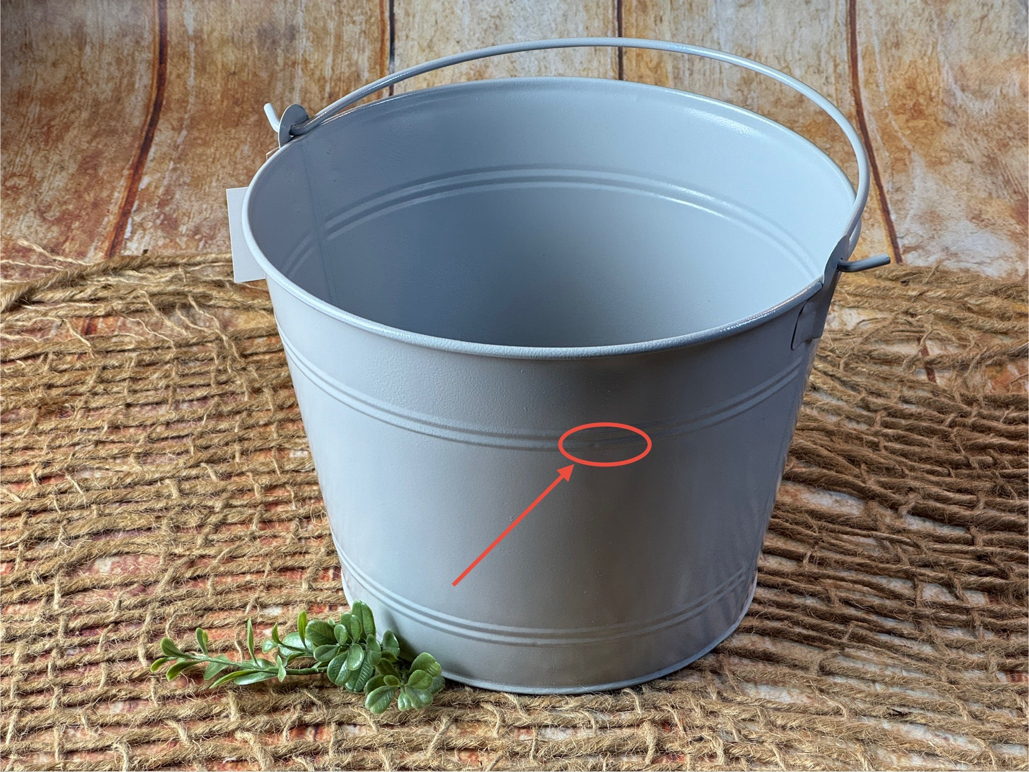 Vintage Bucket - Gray (AS IS ITEM #02)