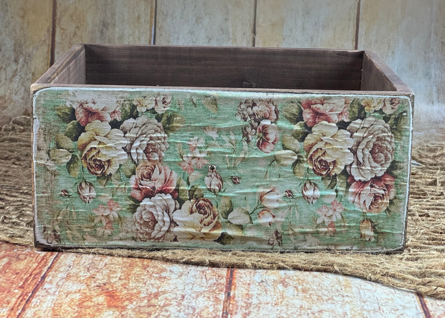 Rustic Drawer - Floral Print Model 1 (AS IS ITEM #01)