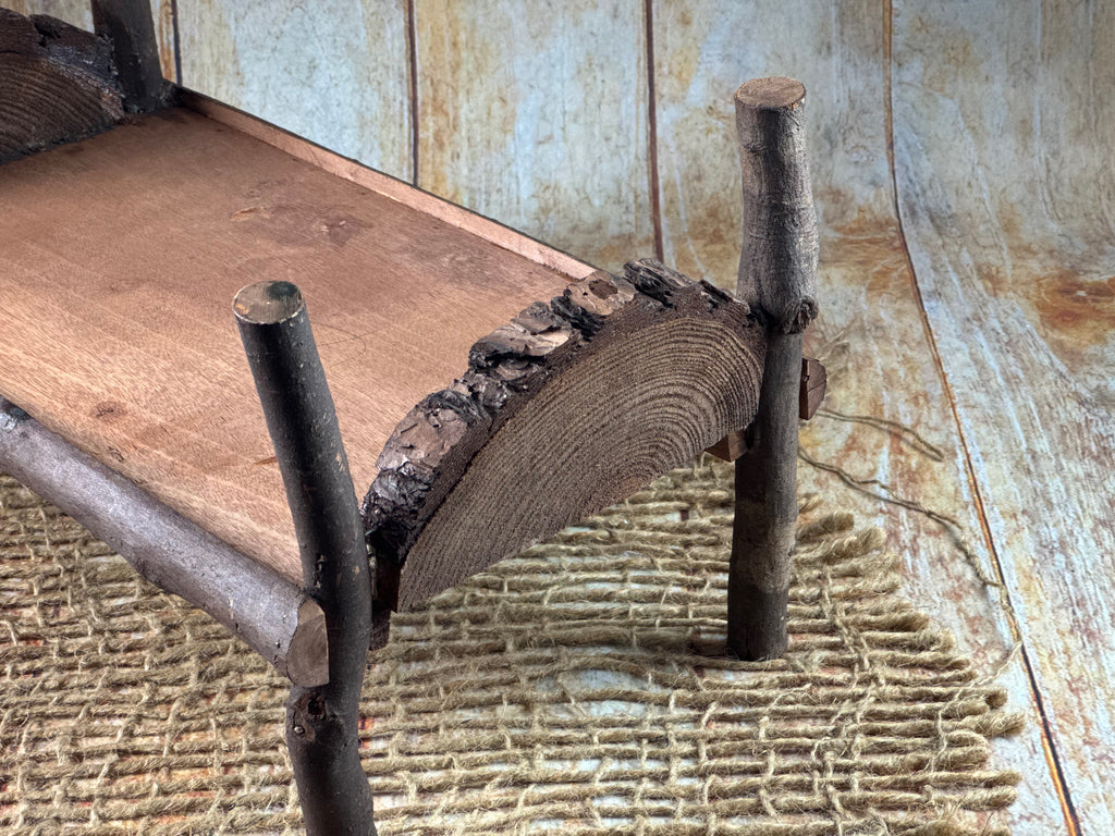 Rustic Bed - Log Headboard (AS IS ITEM)