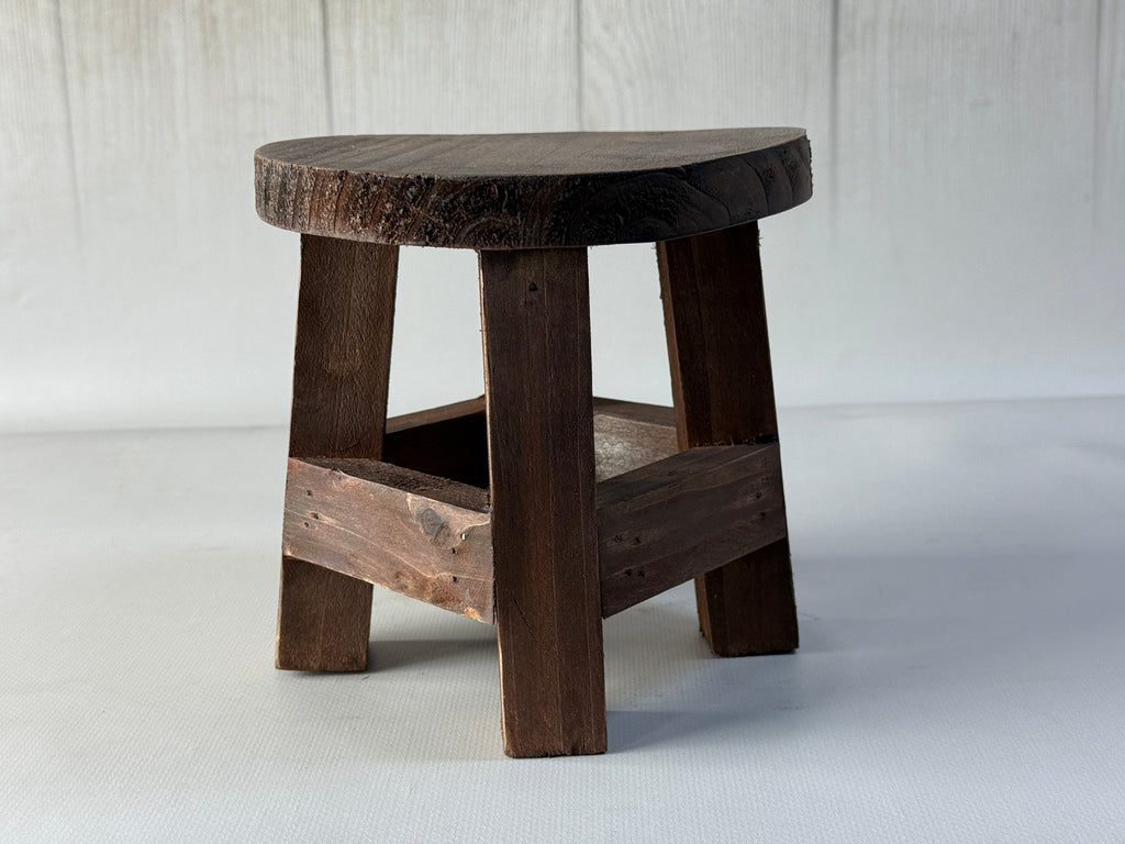 Rustic Round End Table - Brown (AS IS ITEM 1)