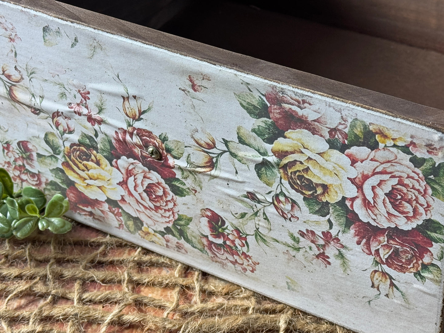 Rustic Drawer - Floral Print Model 2 (AS IS ITEM #04)