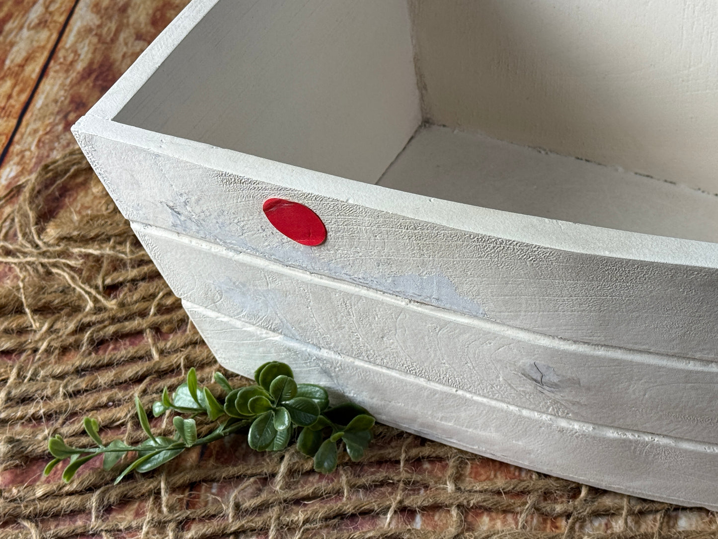 Rustic Boat - Off White (AS IS ITEM #-1)