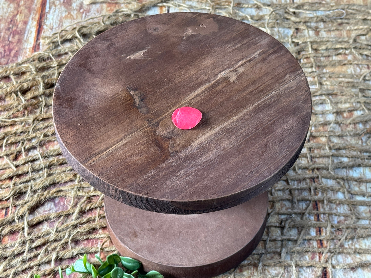 Rustic Cake Stand - 7in Tall - Brown (AS IS ITEM #2)