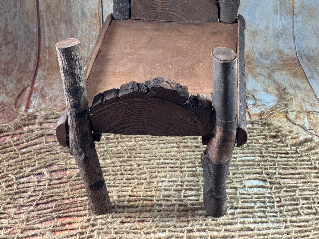 Rustic Bed - Log Headboard (AS IS ITEM)