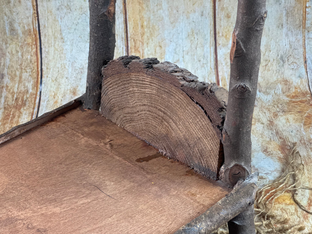 Rustic Bed - Log Headboard (AS IS ITEM)