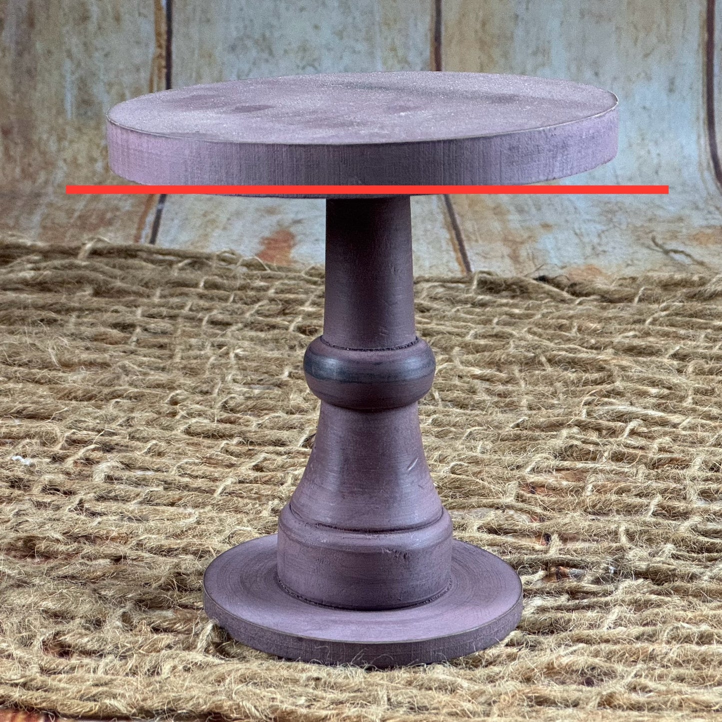 Rustic Cake Stand/Nightstand - 6.5in Tall - Brown (AS IS ITEM #01)