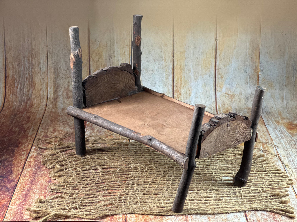 Rustic Bed - Log Headboard (AS IS ITEM)