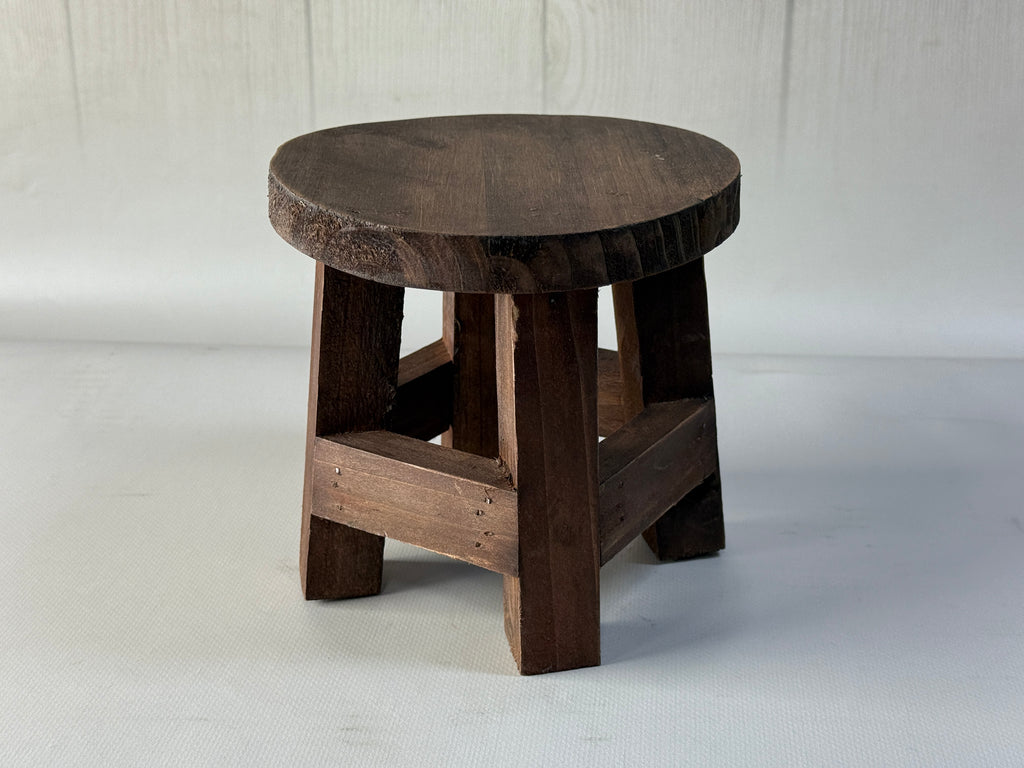 Rustic Round End Table - Brown (AS IS ITEM 1)