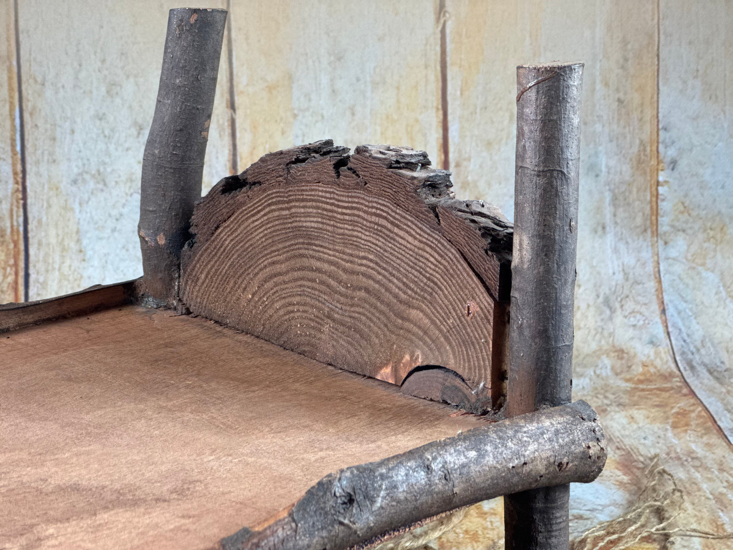 Rustic Bed - Log Headboard (AS IS ITEM)