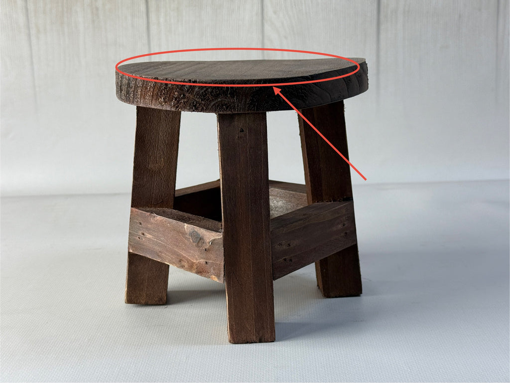 Rustic Round End Table - Brown (AS IS ITEM 1)