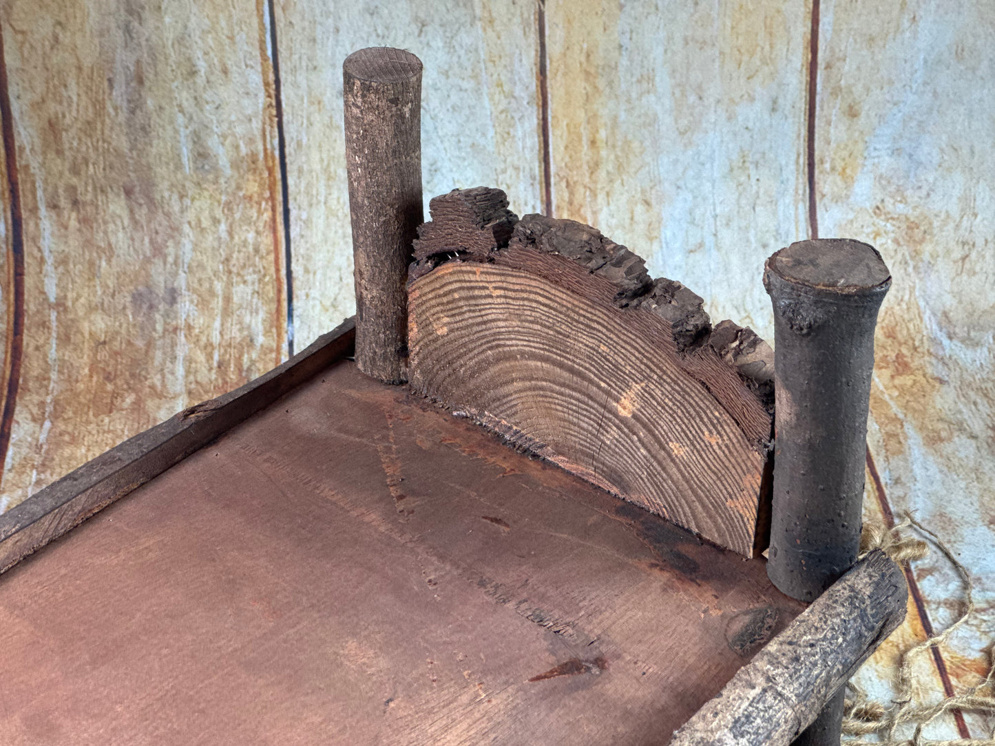 Rustic Bed - Log Headboard (AS IS ITEM)