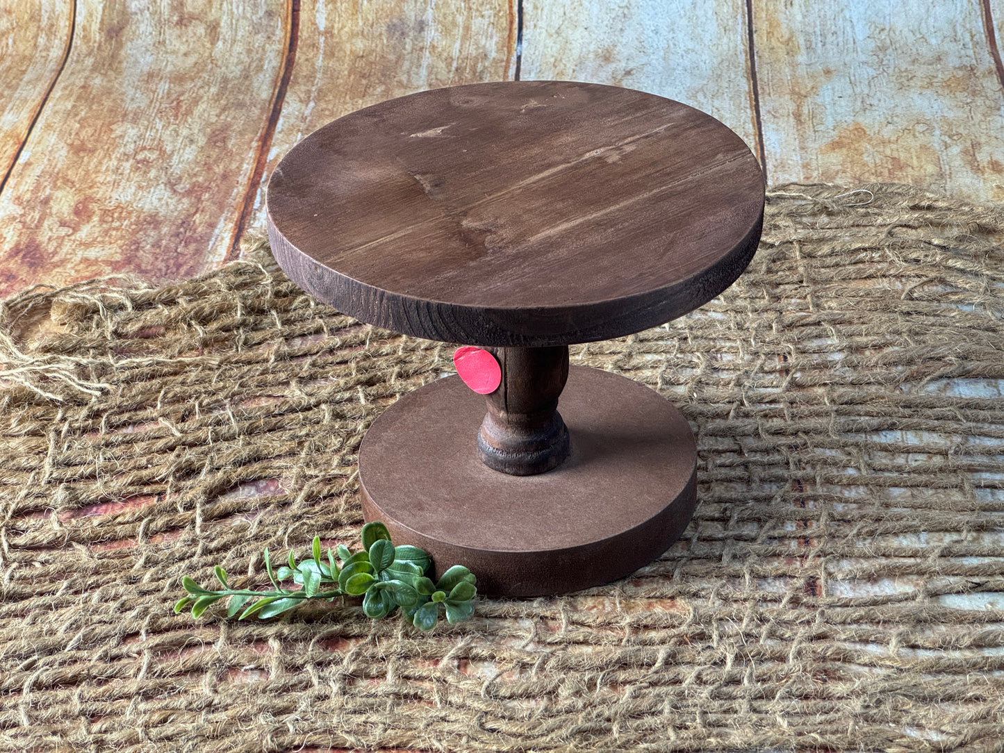 Rustic Cake Stand - 7in Tall - Brown (AS IS ITEM #2)