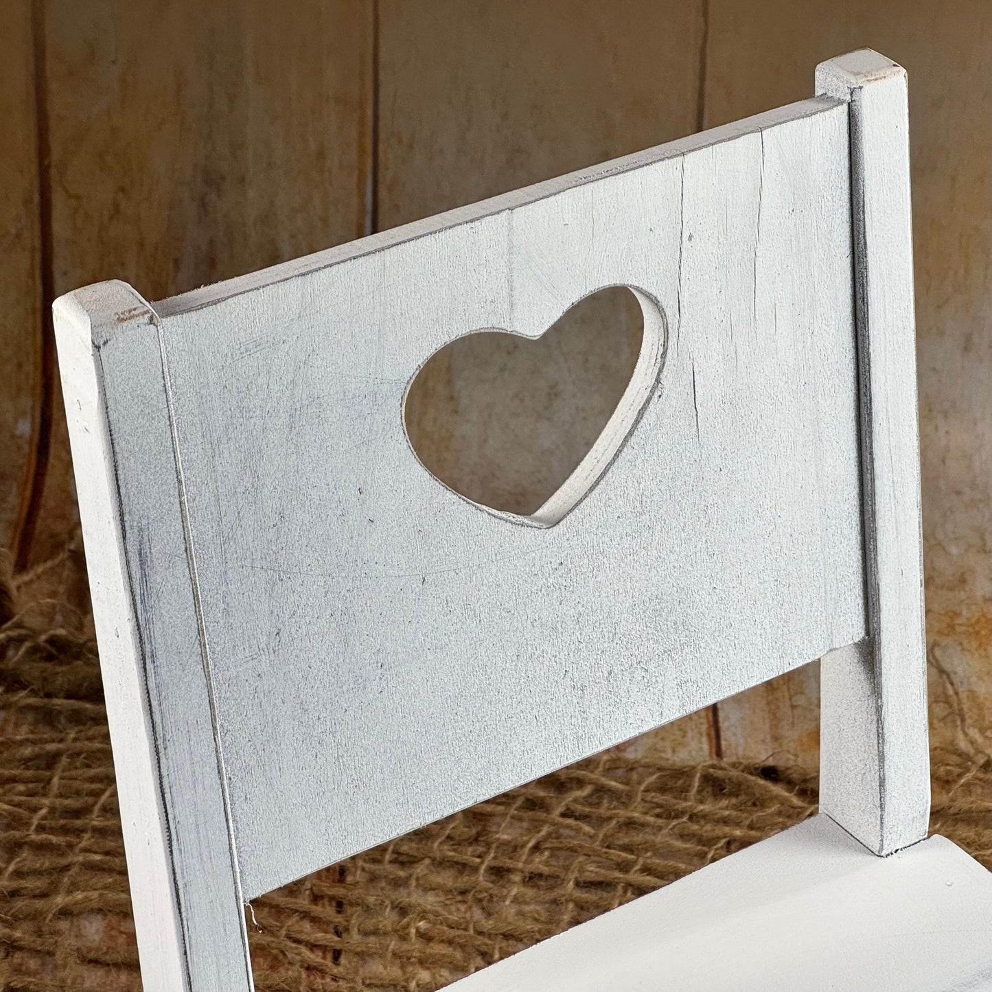 Small Wooden Harlow Chair - Heart Center (AS IS ITEM #02)